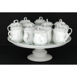 Service à crème en porcelaine blanche co