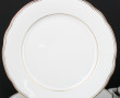 Service de table en porcelaine blanche e