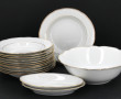 Service de table en porcelaine blanche e