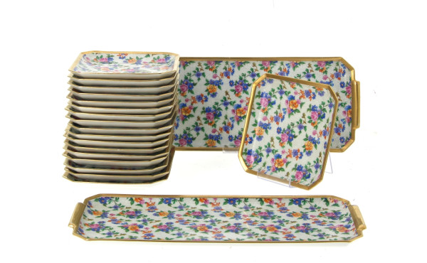 LIMOGES - Service à gâteaux en porcelain