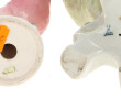 Perroquet branché, sujet en porcelaine, 
