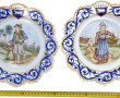 HENRIOT Quimper - Paire d'assiettes à bo