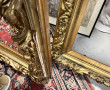 Paire de cadres XIXème en bois et stuc d