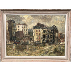 Simon SEGAL (1898-1969) "Faubourg animé"