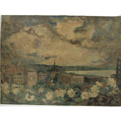 Simon SEGAL (1898-1969) "Ville de bord d