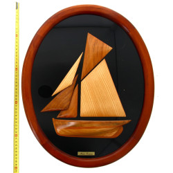 1/2 coque en bois à vue ovale "Marie Fer