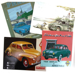 DAUPHINE et R4 - 2 plaques en métal illu