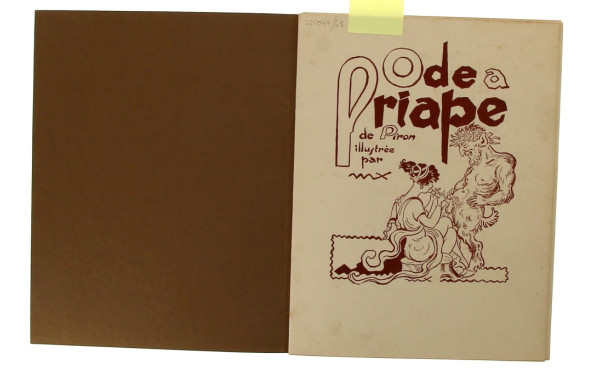 EROTISME - PIRON "Ode à Priape", ouvrage