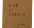 EROTISME - PIRON "Ode à Priape", ouvrage