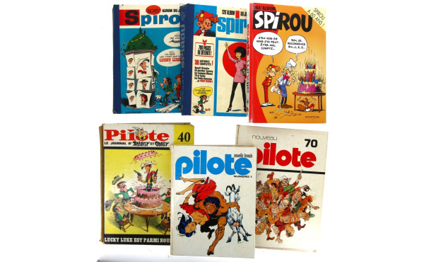 PILOTE et SPIROU - 6 albums dont Pilote 