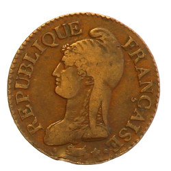 DIRECTOIRE 5 cent. Cuivre An V A, TTB