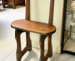 Siège ancien étroit en bois fruitier H 9
