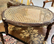 Table bureau à piètement cambré, un tiro