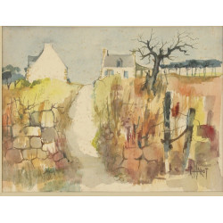 Roger HAROT (1928-2003) "Chemin en Breta