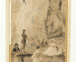 Lot de 2 dessins : Ecole Française fin X
