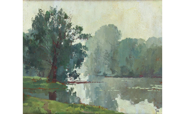 Robert YAN (1901-1975) "Paysage en bord 