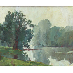 Robert YAN (1901-1975) "Paysage en bord 