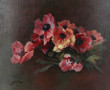 A.LECOT (Xxème) "Les anémones", huile su