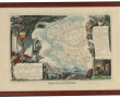 CARTE DU FINISTERE encadrée issue de l'A