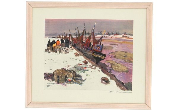 Mathurin MEHEUT (1882-1958) "Neige sur l