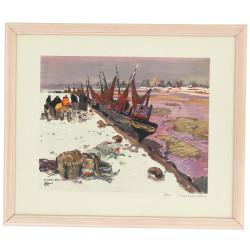 Mathurin MEHEUT (1882-1958) "Neige sur l