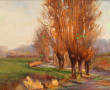 Ecole Xxème "Paysage de campagne au ruis