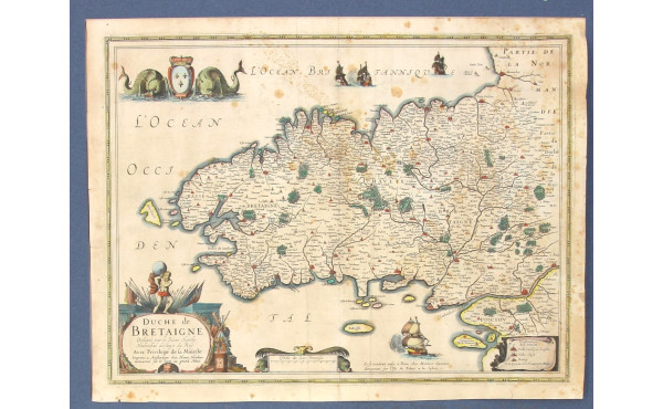 BRETAGNE XVIIIème - CARTE du "Duché de B