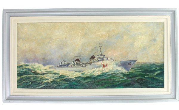 Ecole Xxème "Navire de guerre patrouille