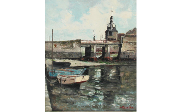 Adrien RAVALLEC (1909-1993) "L'entrée de