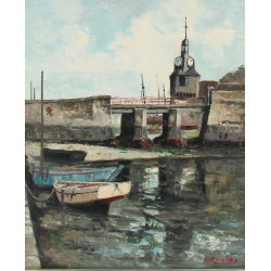 Adrien RAVALLEC (1909-1993) "L'entrée de