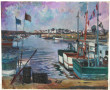 Roger HAROT (1928-2003) "Petit port en p