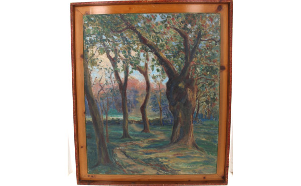 Jean COLLE (1875-1966) "Paysage aux arbr