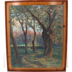 Jean COLLE (1875-1966) "Paysage aux arbr