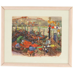Mathurin MEHEUT (1882-1958) "Calfeutrage