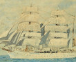 Ecole Française Xxème "Voilier en mer, t