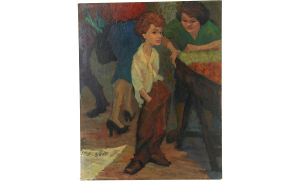G.ANGELI (Xxème) "Petit gavroche", huile