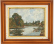 Robert YAN (1901-1975) "Paysage à la riv