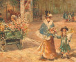 P. EDOUARD (Xxème) "Scène animée à la ma