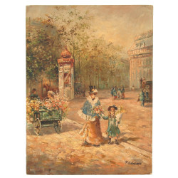 P. EDOUARD (Xxème) "Scène animée à la ma