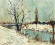 GAULTIER (Xxème) "Paysage de neige près 