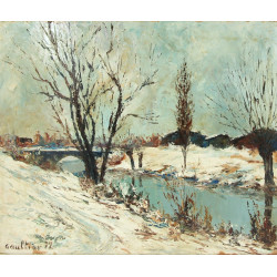 GAULTIER (Xxème) "Paysage de neige près 