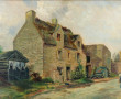 Ecole début Xxème "Ferme bretonne", huil