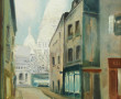F.THEPAUT (Xxème) "Sacré-Cœur et la rue 