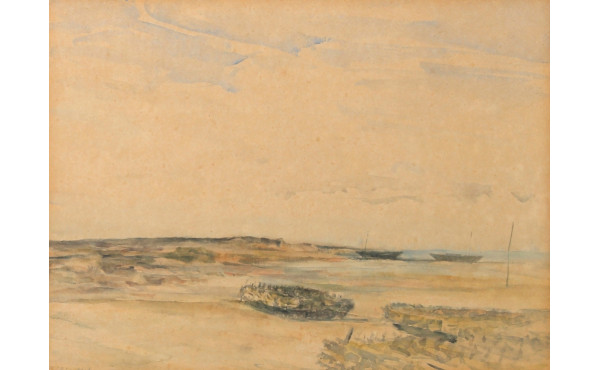 Emile COMPARD (1900-1977) "Marine", aqua