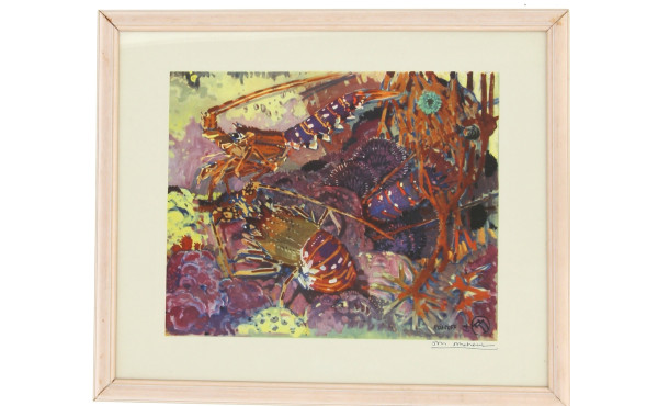 Mathurin MEHEUT (1882-1958) "Langoustes,