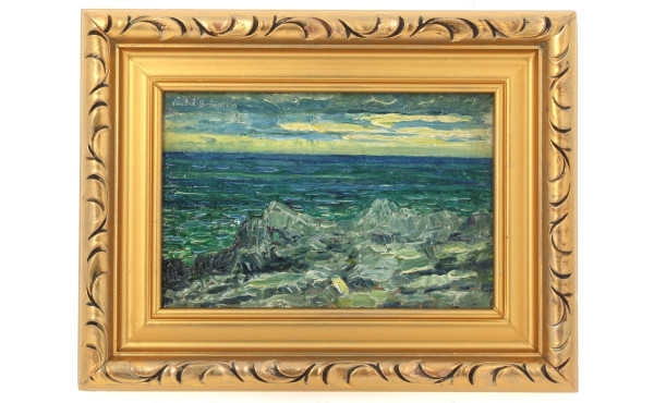 André BRUNIN (1890-?) "Bord de mer et ro
