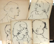 Carton à dessins contenant différentes é