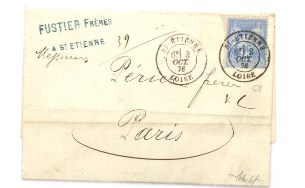 FRANCE - TP 25 ct outre mer bleu pâle n°