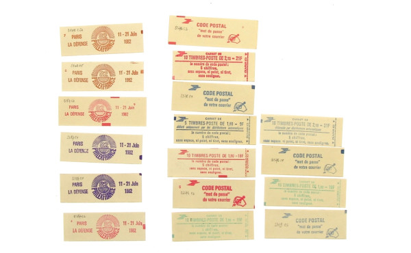 Lot de 17 carnets de timbres: Philexfra