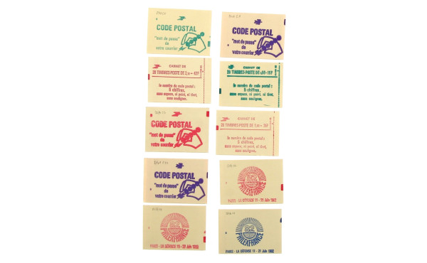 Lot de10 carnets de timbres: Philexfranc